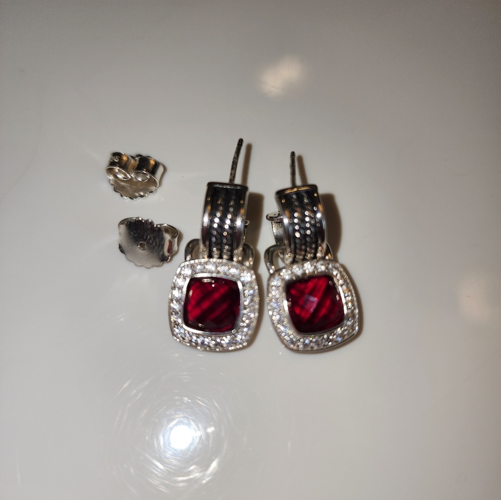 Red Garnet Earrings